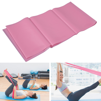 1.2m Elastic Thick Yoga Stretch Band Exercise Fitness Band Pink