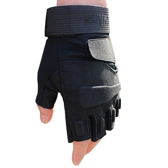 Half Finger Skid Motion Microfiber Wear Silica gel Fitness Tactical Gloves (Intl)
