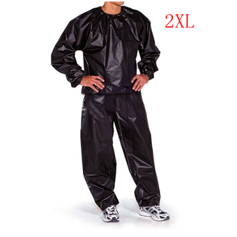 Fitness Loss Weight Sweat Suit Sauna Suit Exercise Gym Size 3XL Black (Intl)