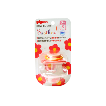 พีเจ้น จุกนมหลอก ลายดอกไม้ ไซส์ S สีชมพู