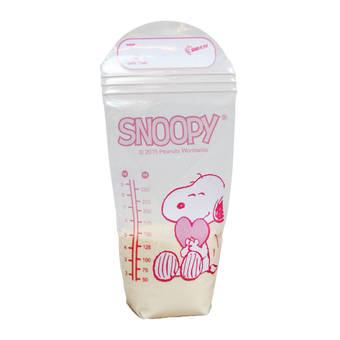 SUNMUM ถุงเก็บน้ำนมแม่ ลายการ์ตูนสนูปปี้ (กล่องละ 15 ใบ)