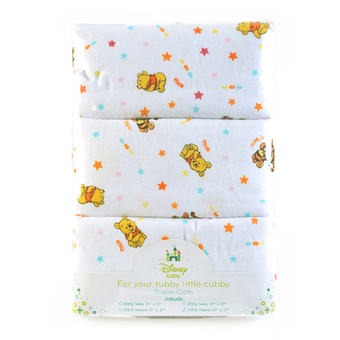 Disney Baby ผ้าอ้อมสำลี พูห์ 27 x 27 นิ้ว แพ็ค 6 ชิ้น