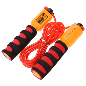Cyber ANCHEER Aerobic Exercise Sports Fitness Digital Counting Skipping Jump Rope Red