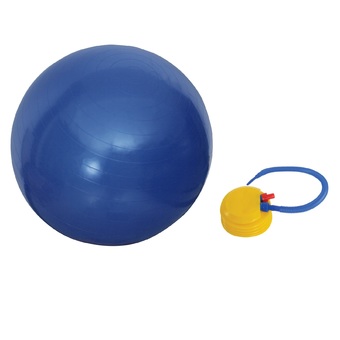 SPORTLAND ยิมบอล พร้อมเท้าสูบ1500g.85cm. (สีฟ้า)