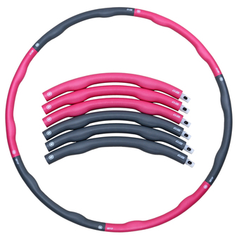 OEM ฮูล่าฮูป Weighthoop โฟมแบบถอดประกอบได้ ขนาด 1.8 kg (สีชมพู/เทา)