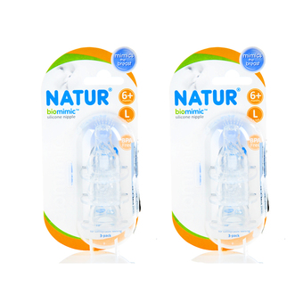 เนเจอร์ จุกนม BIO MIMIC แพ็ค 3 ชิ้น ไซส์ L (2 แพ็ค)