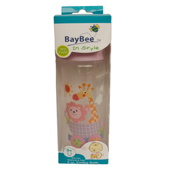 Tesco BAYBEE เบบี้ ขวดนม PP 8 OZ. – สีชมพู