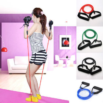 Exercise Resistance Bands Set Yoga Fitness Workout Stretch Heavy Duty Tubes New Blue
