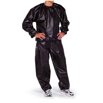 Fitness Loss Weight Sweat Suit Sauna Suit Exercise Gym Size 4XL Black - INTL