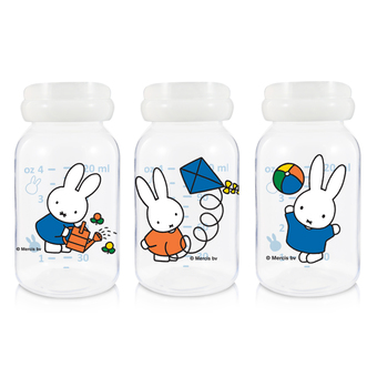 NATUR เนเจอร์ ขวดเก็บน้ำนม มิฟฟี่ 4 OZ. (แพ็ค 3 ขวด)