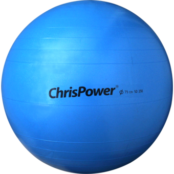 Chris Power Power Exercise Ball 250 KG 75cm ยิมบอลพร้อมสูบมือ (Blue)