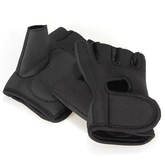 NEW Sport Cycling Fitness GYM Half Finger Gloves Weightlifting Exercise Training - Black L - Intl