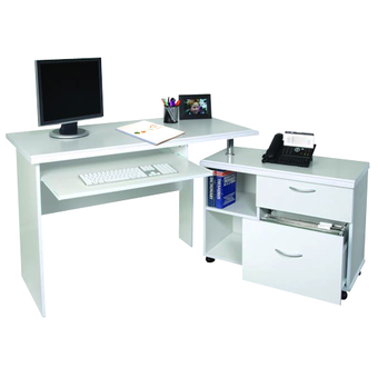 ADHOME โต๊ะทำงานเข้ามุม ขนาด 120 ซม.รุ่น TC-141 (สีขาว)