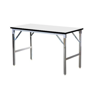 NDLโต๊ะพับอเนกประสงค์ ขาเหล็กชุปโครเมี่ยม ขนาด 120x45x75 ( สีขาว )