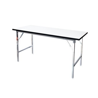 PT โต๊ะพับอเนกประสงค์ขาชุบโครเมี่ยม ขนาด 150.00x60.00 ซม. รุ่น PT15060 (สีขาว)