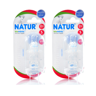 เนเจอร์ จุกนม BIO MIMIC แพ็ค 3 ชิ้น ไซส์ S (2 แพ็ค)