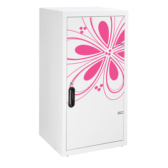 KIOSK ตู้เหล็กบานเปิด มีลวดลายดอกไม้ มีกุญแจล็อค UDC-1/M