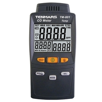 TM-801 TENMARS เครื่องวัดก๊าซคาร์บอนมอนอกไซด์ CO Meter (สีดำ/เทา/ส้ม)