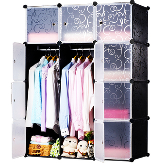 DIY Storage Cabinets ตู้เสื้อผ้าแฟชั่นสุดหรูอเนกประสงค์ (Black Style)