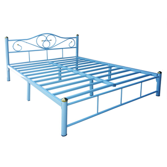 ADHOME เตียงเหล็กคุณภาพ ขนาด 3.5 ฟุต รุ่น B-IR-3.5 (สีฟ้า)