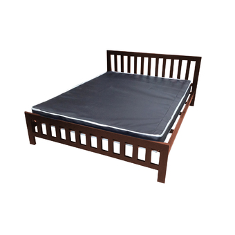 DAXTON Lofts เตียงเหล็กกล่องพร้อมที่นอนสปริง PVC ขนาด 6 ฟุตหนา 8 นิ้ว รุ่น Lofts 6สปริง(สีน้ำตาล)