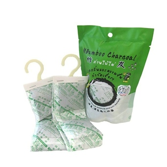 Amazing Bamboo Charcoal ถ่านไม้ไผ่สำหรับใช้ในตู้เสื้อผ้า - ตะขอแขวน (5 ชิ้น)