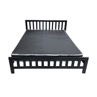 DAXTON Lofts เตียงเหล็กกล่องพร้อมที่นอนสปริง PVC ขนาด 5 ฟุตหนา 8 นิ้ว รุ่น Lofts 5สปริง(สีดำ)
