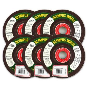 OLYMPUS แผ่นเจียร 5 นิ้ว หนา (6 แผ่น)