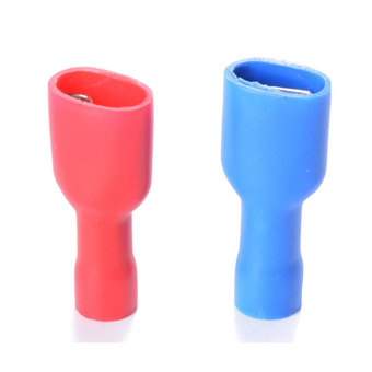 OEM ปลอกหุ้มหางปลา P.V.C Bullet Connector Crimp Terminal 6.3x0.8 (50 Red+50 Blue)