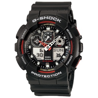 Casio G-Shock นาฬิกาข้อมือผู้ชาย สายเรซิน รุ่น GA-100-1A4DR - สีดำ