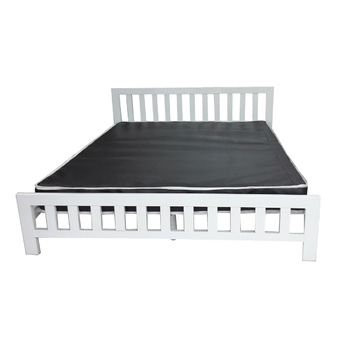 DAXTON Lofts เตียงเหล็กกล่องพร้อมที่นอน PVC ขนาด 5 ฟุตหนา 8 นิ้ว รุ่น Lofts 5(สีขาว)