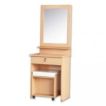 BH โต๊ะเครื่องแป้งรุ่น 60 cm.+สตูลนั่ง สีบีช