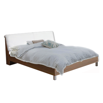 ADHOME เตียงนอนหัวเบาะ ขนาด 6 ฟุต รุ่น B608 (สีขาว/คาปูชิโน่)