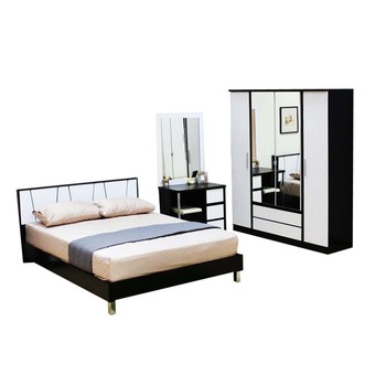 PT ชุดห้องนอนเมลามีน ขนาด 5 ฟุต(Set 3 ชิ้น) รุ่น ATHENS-5S3 (สีโอ๊คขาว)