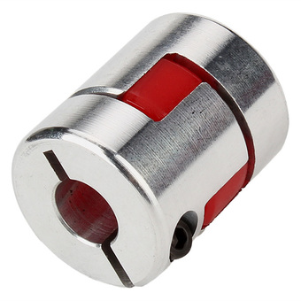D25L30 Stepper Motors Plum Shaft Coupler (Silver/Red)