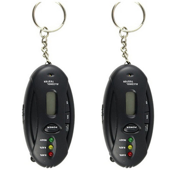 OEM เครื่องวัดแอลกแอฮอล์ ขนาดพกพา 2 ชิ้น (สีดำ)