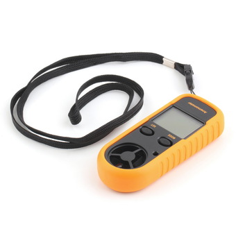 OH Digital LCD Smart Anemometer For Wind Speed Gauge Meter Temperature (Black/Yellow)