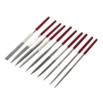 Whyus 10 Pcs/Set 3x140mm Mini Diamond Needle File Coated Riffler Cutting Repair Tool