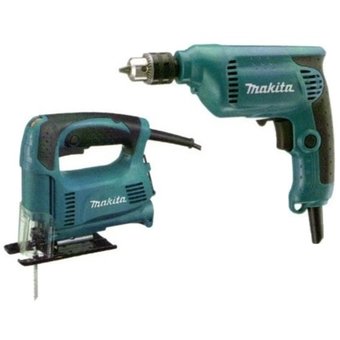 MAKITA ชุดเครื่องมือกระเป๋า จิ๊กซอร์ 4327+สว่านไฟฟ้า 6412 รุ่น DK-1186