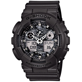 Casio G-Shock นาฬิกาข้อมือผู้ชาย สีเทาสายเรซิ่น รุ่น GA-100CF-8A