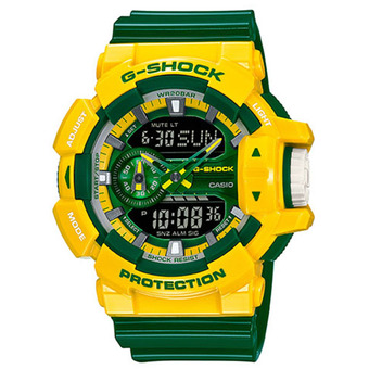 Casio G-shock นาฬิกาข้อมือผู้ชาย รุ่น GA-400CS-9A (yellow/green)