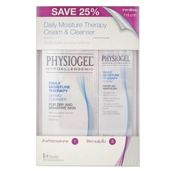 Physiogel Daily Moisture Therapy Dermo-Cleanser 150ml + Cream 75ml 1 กล่อง