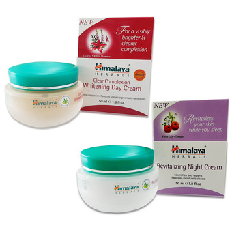 Himalaya Herbals Revitalizing Night Cream 50gm + Clear Complexion Whitening Day Cream 50ml
