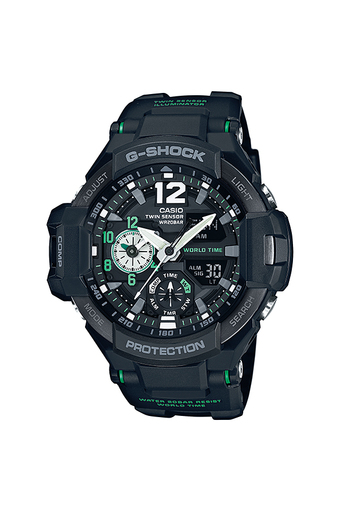 Casio G-Shock นาฬิกาข้อมือสุภาพบุรุษ สายเรซิน รุ่น GA-1100-1A3DR (สีดำ/เขียว)