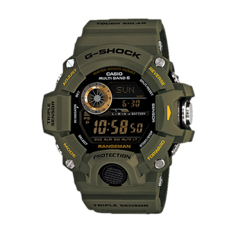 Casio G-Shock นาฬิกาข้อมือผู้ชาย สีเขียว สายเรซิ่น รุ่น GW-9400-3