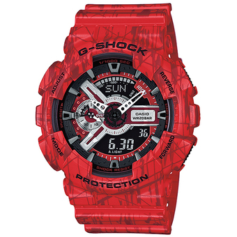 Casio G-shock นาฬิกาผู้ชาย สีแดง สายเรซิ่น รุ่น GA-110SL-4A