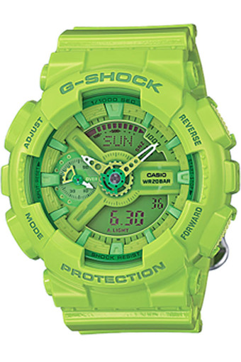 Casio G-shock Mini นาฬิกาข้อมือ สายเรซิ่น รุ่น GMA-S110CC-3ADR - สีเขียว GREEN HYPER COLOUR