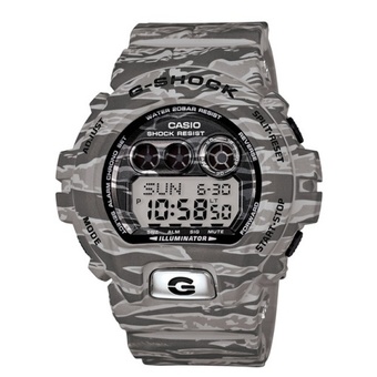 Casio G-shock นาฬิกาข้อมือผู้ชาย สีเทาลายพราง สายเรซิ่น รุ่น GD-X6900TC-8DR