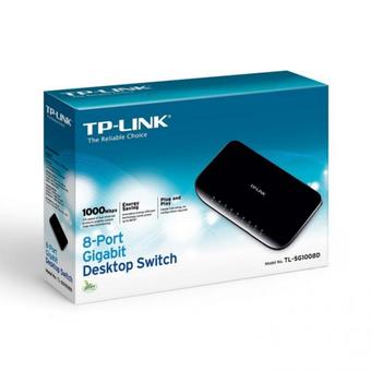 TP-LINK SWITCH HUB 8 PORT 10/100/1000 (TL-SG1008D)