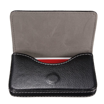 Leather Card Holder Wallet Holder Case (Black)